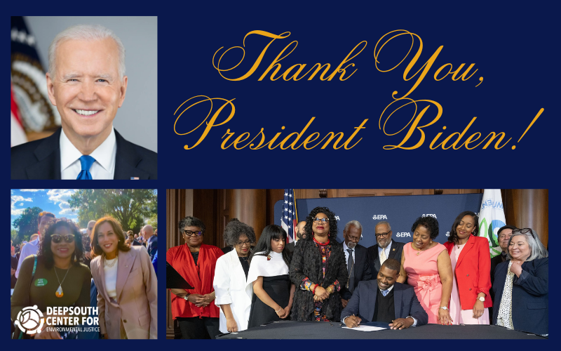 DSCEJ thanks President Biden for his leadership as a champion for Environmental Justice